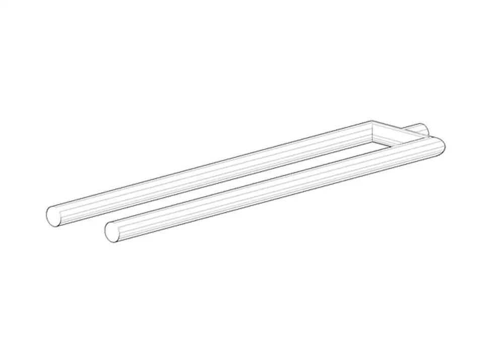 DORNBRACHT Halter für Handtuchhalter doppelt ERSATZTEILE 90178955400 92 x 21,5 x 419 mm chr gebürstet, 90178955400-93 Galeriebild 1